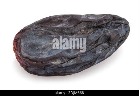 black raisins path isolated on white Stock Photo