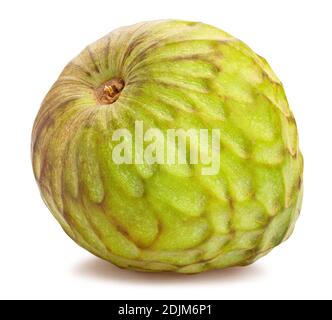 cherimoya path isolated on white Stock Photo