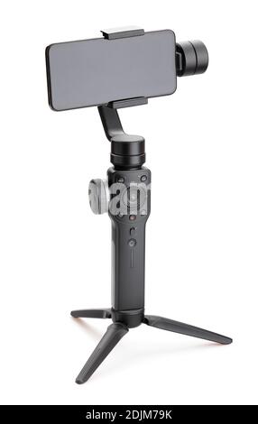 smartphone gimbal isolated on white Stock Photo