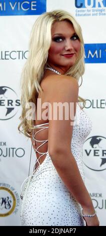 Brooke Hogan arrives at the Lincoln Theater for the Miami Vice East Coast Premiere. Miami Beach, FL 7/25/06 Stock Photo