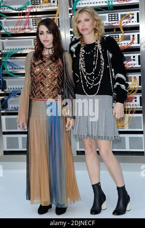 Frances Bean Cobain and Courtney Love attending the Chanel show as a part of Paris Fashion Week Ready to Wear Spring/Summer 2017 in Paris, France on October 04, 2016. Photo by Aurore Marechal/ABACAPRESS.COM Stock Photo