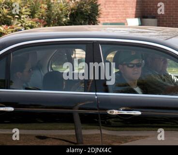 Exclusive!! Matt Damon brings his family along to the set of Oceans Thirteen filming in Los Angeles, Ca. including his 2 month old daughter Isabella. 8/24/06 Stock Photo