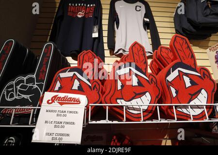 Cleveland, United States. 14th Dec, 2020. A gentleman shops for Cleveland  Indians merchandise at the team shop at Progressive Field in Cleveland,  Ohio on Monday, December 14, 2020. The team announced today