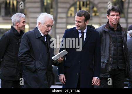 Emmanuel Macron aux obseques d'Henry Hermand en l'eglise Saint-Sulpice ...