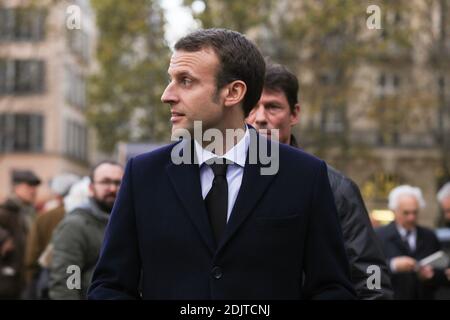 Emmanuel Macron aux obseques d'Henry Hermand en l'eglise Saint-Sulpice ...