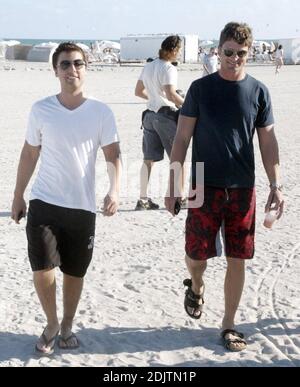 Lance Bass and on-again, off-again boyfriend Reichen Lehmkuhl  hang out in Miami Beach coming up to New Years Eve, Fl. 12/29/06 Stock Photo
