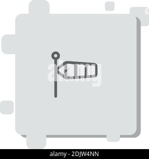 windsock vector icon modern simple vector illustration Stock Vector