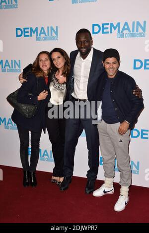 Omar Sy, Helene Sy, Melissa Theuriau, Jamel Debbouze attending the Demain Tout Commence Paris Premiere at Cinema Le Grand Rex in Paris, France, on November 28, 2016. Photo by Alban Wyters/ABACAPRESS.COM Stock Photo