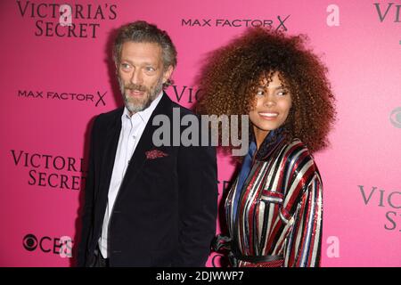 EDITORIAL USE ONLY. Vincent Cassel and his girlfriend Tina Kunakey arriving at the Victoria’s Secret Fashion Show at the Grand Palais on November 30, 2016 in Paris, France. Photo by Marechal/Domine/Zabulon/ABACAPRESS.COM Stock Photo