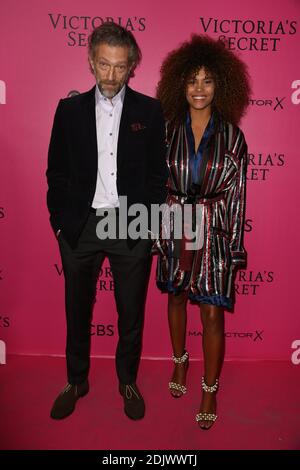 EDITORIAL USE ONLY. Vincent Cassel and his girlfriend Tina Kunakey arriving at the Victoria’s Secret Fashion Show at the Grand Palais on November 30, 2016 in Paris, France. Photo by Marechal/Domine/Zabulon/ABACAPRESS.COM Stock Photo