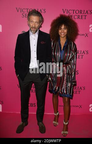 EDITORIAL USE ONLY. Vincent Cassel and his girlfriend Tina Kunakey arriving at the Victoria’s Secret Fashion Show at the Grand Palais on November 30, 2016 in Paris, France. Photo by Marechal/Domine/Zabulon/ABACAPRESS.COM Stock Photo