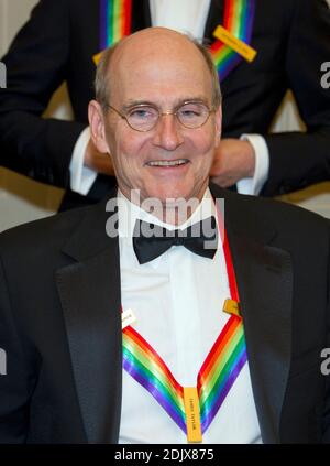 Musician James Taylor, one of the five recipients of the 39th Annual Kennedy Center Honors pose for a group photo following a dinner hosted by United States Secretary of State John F. Kerry in their honor at the U.S. Department of State in Washington, D.C. on Saturday, December 3, 2016. The 2016 honorees are: Argentine pianist Martha Argerich; rock band the Eagles; screen and stage actor Al Pacino; gospel and blues singer Mavis Staples; and musician James Taylor. Photo by Ron Sachs /Pool via CNP/ABACAPRESS.COM Stock Photo