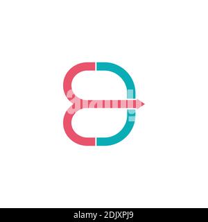 abstract letter ed simple motion arrow geometric line logo vector Stock Vector