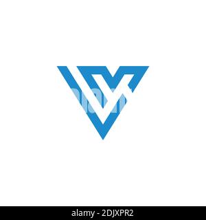 letter lm simple triangle geometric line logo vector Stock Vector