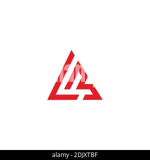 abstract letter lm triangle geometric line logo vector Stock Vector
