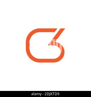 letter cb simple square geometric line logo vector Stock Vector
