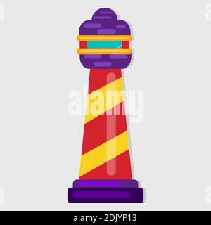 lighthouse building vector illustration in flat style Stock Vector