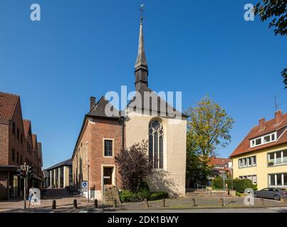 Germany, Borken, Hohe Mark Westmuensterland Nature Park, Muensterland, Westphalia, North Rhine-Westphalia, Catholic St. Johanneskirche, formerly abbey church from the Capuchin monastery Stock Photo