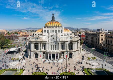 Mexico City, FEB 17, 2017 - High angle view of the Cathedral of Art in Mexico Stock Photo