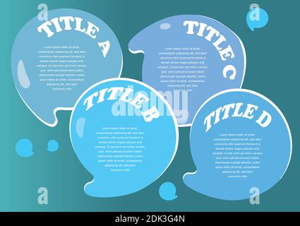 Water droplets layout with area for text Stock Vector