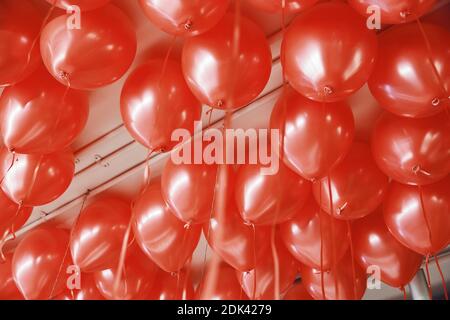 Full Frame Shot Of Red Balloons