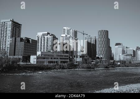 27 September 2020 - Calgary, Alberta Canada Calgry down town business district skyline Stock Photo