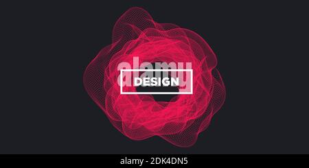 Vector abstract background with dynamic particles wave dots. Vector Illustration Stock Vector