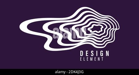 The amorphous elements with the effect of visual distortion. Stock Vector