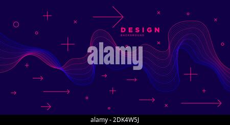 Modern Sound wave equalizer. Vector illustration on dark background - Vector Illustration Stock Vector