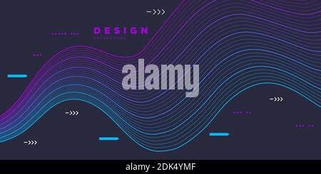 Modern Sound wave equalizer. Vector illustration on dark background - Vector Illustration Stock Vector