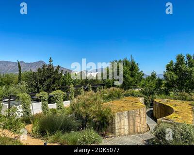 WORCESTOR, SOUTH AFRICA - Dec 12, 2020: Bosjes Wedding Chapel in Worcestor, Western Cape, South Africa. Designed by Coetzee Steyn of Steyn Studio Stock Photo