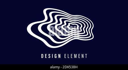 The amorphous elements with the effect of visual distortion. Stock Vector
