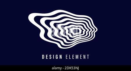The amorphous elements with the effect of visual distortion. Stock Vector