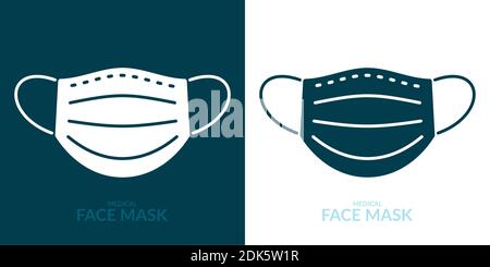 Isolated Medical Or Surgical Face Mask For Virus Protection And Health Care Vector Illustration Icon Stock Vector
