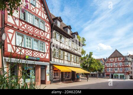 Germany, Hessen, city of Bensheim. Main street with a view towards the market Stock Photo