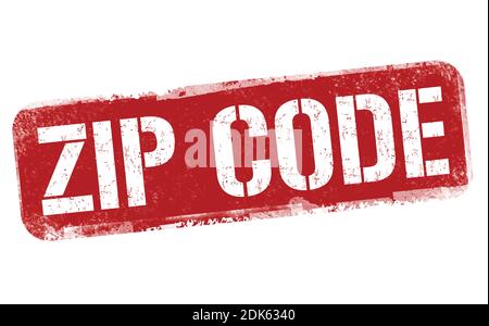 Zip code grunge rubber stamp on white background, vector illustration Stock Vector