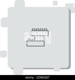 bricks vector icon modern simple vector illustration. Stock Vector