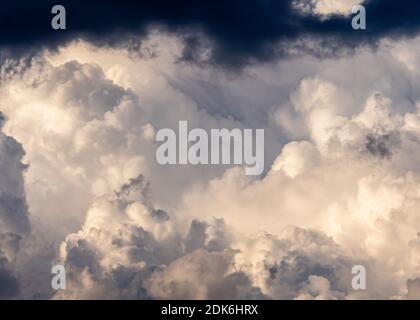 Heavy dark storm raining clouds over the sky Stock Photo