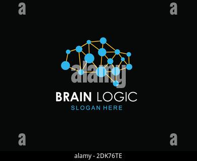 brain logic logo icon symbol design inspiration Stock Vector