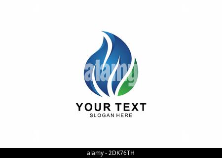 Oil & fire, Gas logo icon symbol illustration Stock Vector