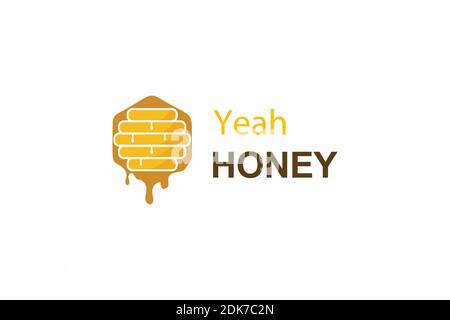 Honey Logo Template icon Design Concept inspiration Stock Vector