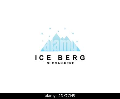 Iceberg logo synbol illustration isolated on white background Stock Vector