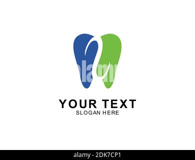 letter S or dental and leaves logo design template for clinic Stock Vector
