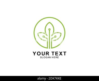 tech tree logo icon symbol inspiration template Stock Vector