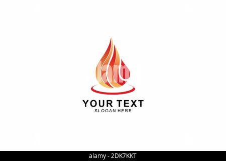 Oil & fire, Gas logo icon symbol illustration Stock Vector