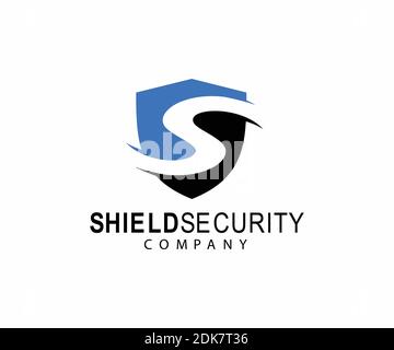 Simple Shield Letter S, icon Logo symbol Template Stock Vector