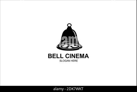 symbol movie and bell shapes, united in one symbol. Stock Vector