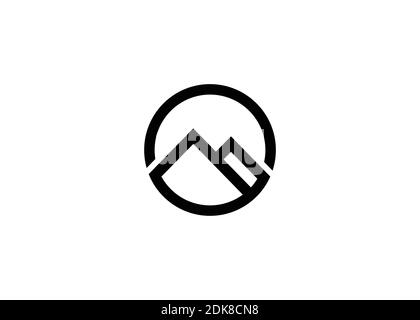 symbol icon mountain or initial M. Logo Template Design inspiration Stock Vector