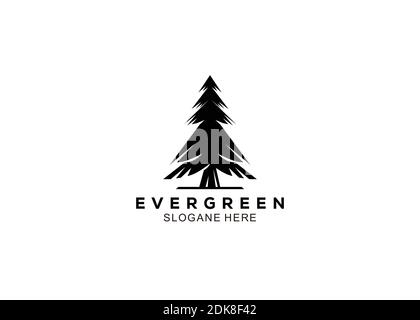 simple icon tree pine Logo Template Design inspiration Stock Vector