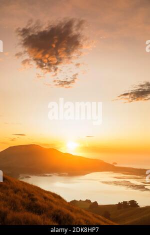 Hoopers Inlet Otago Peninsula Dunedin South Island New Zealand aerial ...